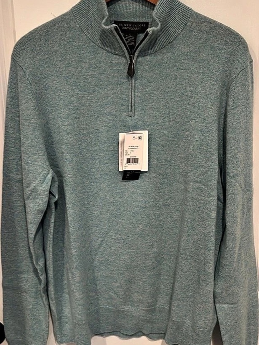 The Men's Store at Bloomingdale’s Men's Zip-Up Cashmere Sweater Size Large NWT